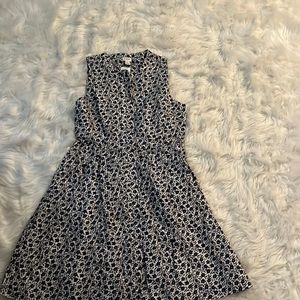 Navy Floral Button Down Dress.